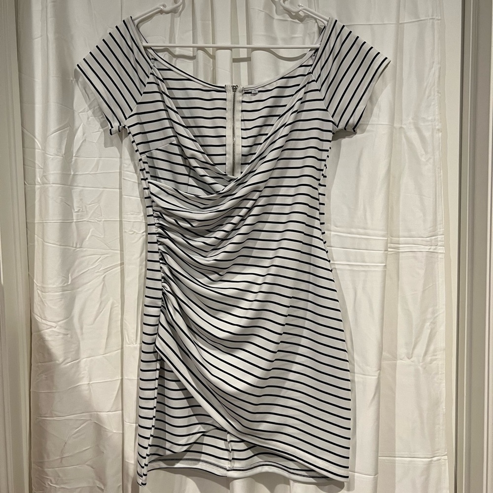 Cute Mini Dress White Black Youth L